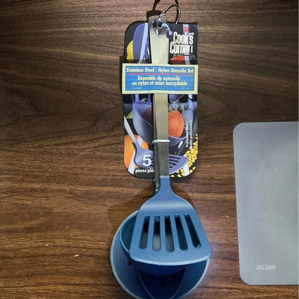 5pc stainless steel utensil set